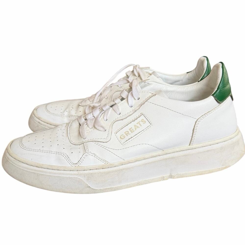 Greats The Indy Sneakers White Green Size 10 Preowned Casual Sneakers Trendy